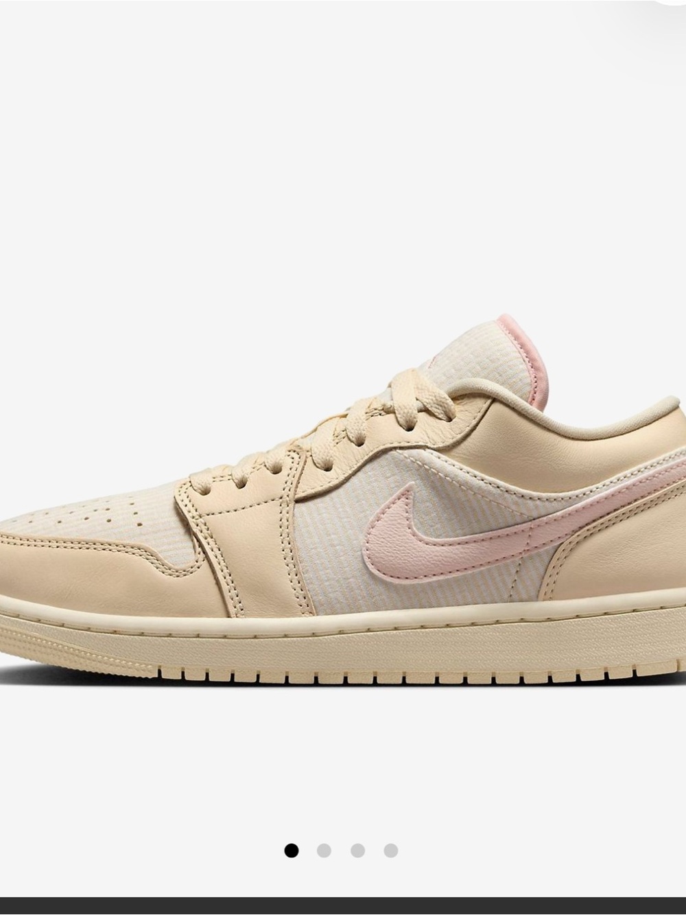 Air Jordan 1 Low – Cream & Pink 🎀🤍